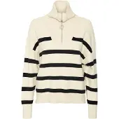 Vero Moda Pull-over 'Saba' crème / noir