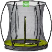 Exit Silhouette Trampoline ø183cm – avec Filet de sécurité – Enterré – Rond – pour Enfants – Vert