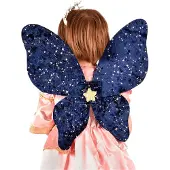 Den Goda Fen Butterfly Wings Child Costume Bleu Enfants