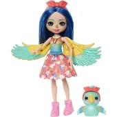Enchantimals Mattel, City Tails Poupée Prita Parakeet & Flutter, Multicolore