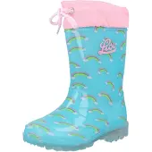 Lico Bottes en caoutchouc 'Power Blinky' turquoise / jaune / rose / blanc