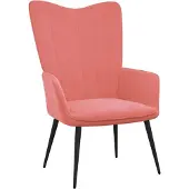 vidaXL Fauteuil relax rose velours