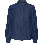 Vero Moda Nily Long Sleeve Shirt Bleu L Femme
