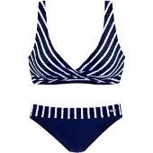 LASCANA Bikini bleu marine / blanc
