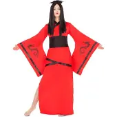 MOM China Dragon Woman Costume Rouge M-L Enfants