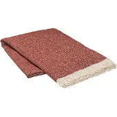 Broste Copenhagen Soren plaid coton marron - W130XL180CM