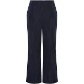 Pieces Pantalon 'BOZZY' bleu marine / blanc
