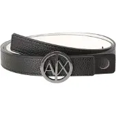 Armani Exchange pour femme. 9411180A87742520 Ceinture noire (90cm), Casuel, Synthétique, Imitation cuir