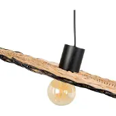 Faro Lampe suspendue Costas en rotin noir Ø: 600 mm
