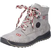 Rieker Bottines à lacets gris / rouge / noir