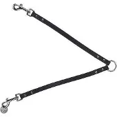 Kerbl Ceinture VEGAS, noir 12mm 30cm, pour deux chiens (12, Chien, Promenade)