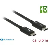 DeLOCK Thunderbold 3 Usb C Cable 50 Cm Noir