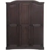 Ebuy24 New Mexico Armoire 3 pièces, largeur 152 cm, hauteur 193 cm, teinte/cire de style colonial.