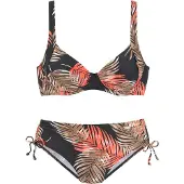 LASCANA Bikini marron / orange / noir / blanc