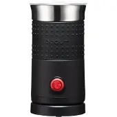 Bodum Bistro, mousseur/chauffe-lait automatique, noir, acier inoxydable, 300 ml, 0,3 l, boutons