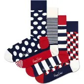 Happy socks Chaussettes 'Classic Navy' bleu marine / rouge / noir / blanc