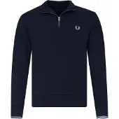 Fred perry pour homme. M3574 Sweat demi-zip noir (M), Casuel, Coton