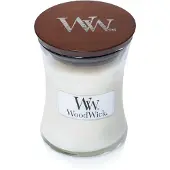 Woodwick Island Coconut bougie parfumée avec mèche en bois 85 g