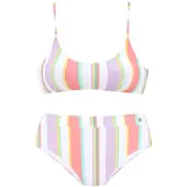 LASCANA Bikini vert clair / violet pastel / violet clair / corail