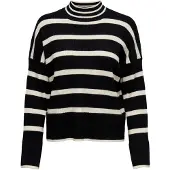 ONLY Pull-over 'ONLIbi' noir / blanc
