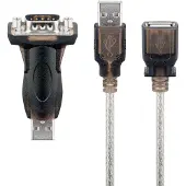 Goobay USB Serial RS232 Converter Mini, Transparent, 1.5 m