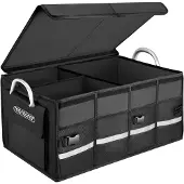 Monzana Rangement coffre de voiture noir 60x35x30cm