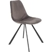 Dutchbone 2x , Chaises, Chaise Franky Velvet Gris