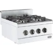 CombiSteel Cuisinière à gaz Gastro 4 brûleurs – 600 mm de large, modèle de table
