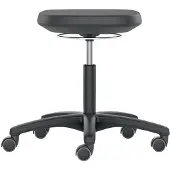 BIMOS Tabouret de laboratoire LABSIT, rembourrage SKINTEC, avec roulettes, hauteur d'assise réglable en continu