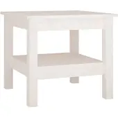vidaXL Table basse blanche 45x45x40 cm pin massif