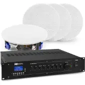 Power Dynamics met Bluetooth, 4x inbouw speaker et 100v versterker van (Actif), Haut-parleur PA, Blanc