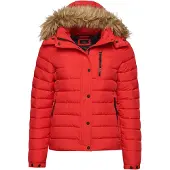 Superdry Classic Faux Fur Fuji Jacket Rouge S Femme