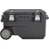 Stanley FATMAX Mobile Werkzeugbox 90 Liter, Werkzeugkasten, Polypropylen, Schwarz, 90 l, Scharnier, 748 mm