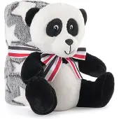 Perletti - Pluszowa maskotka Panda Bear, miękki kocyk 22 cm, oficjalny produkt