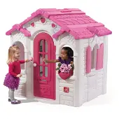 Step2 Sweetheart Maison Enfant En Plastique | Maison De Jeux Rose Pour L’Extérieur / Jardin | Maisonnette / Cabane De Jeu Avec Accessories