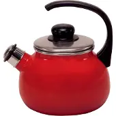 Kruger Bouilloire à flûte "Rome" Ø 18 cm, Bouilloire électrique, Rouge, Gris