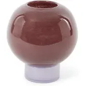 Fyrklövern Vase Mari verre puce/orchidée hush - Ø20xh21cm
