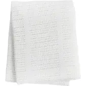 Lulujo Couverture Tricot De Coton - Blanche