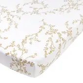 Meyco jersey drap housse boxmatras 75x95 Branches sable (95 x 75 cm)