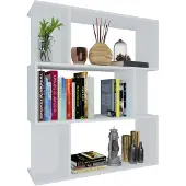 vidaXL Bibliothèque/Cloison Blanc 80x24x96 cm Bois d'ingénierie