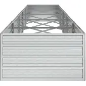 vidaXL -Pflanzer erhöht 400 x 80 x 45 cm galvanisé Stahl Silber