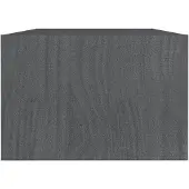 vidaXL Table basse Gris 110x50x34 cm Pin massif