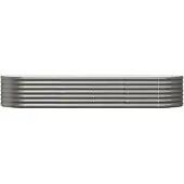 vidaXL Lit surélevé de jardin Acier galvanisé 224x80x36 cm gris