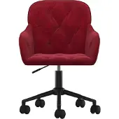 vidaXL Chaise de bureau pivotante vin rouge velours
