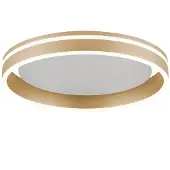 Paul Neuhaus Selltec LED Plafonnier rond Ø 40cm Q-Vito CCT Changement de température de lumière, dimmable Télécommande laiton mat Salon, salle à manger, chambre à coucher 8414-55, 8414-60, 8414-13