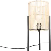 QAZQA Lampe de table scandinave en bambou - Natasja