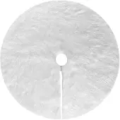 INF Tapis de sapin de Noël Blanc 122 cm