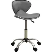 vidaXL Tabouret de salon et spa Gris Similicuir