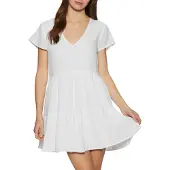Rip Curl Premium Surf Short Sleeve Short Dress Blanc L Femme