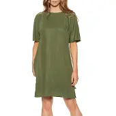 Superdry Tencel Short Sleeve Short Dress Vert S Femme